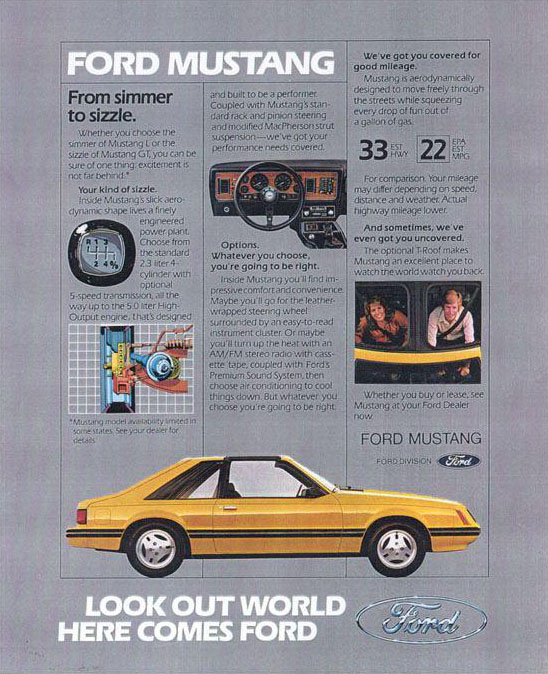 1982 Ford Mustang Advertising